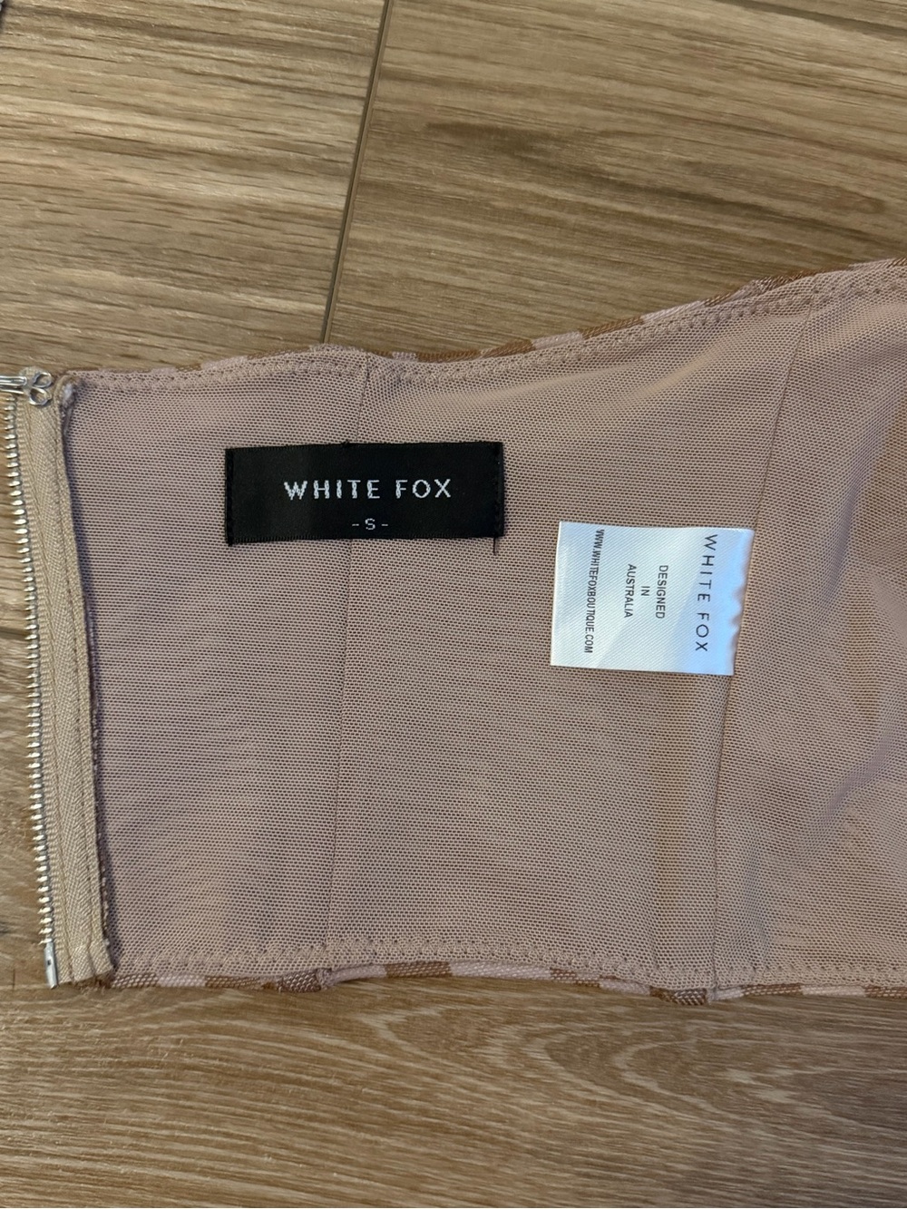 White Fox Small / Medium Brown Checkered Halter Crop Top Pants Set 2 Piece - Picture 5 of 10